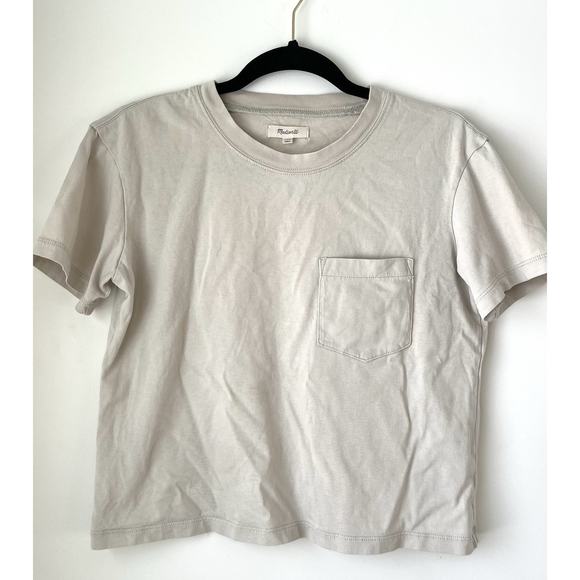 Madewell x Free & Easy | Easy Crop Pocket Tee, Sunfaded Sage XXS - Picture 3 of 8